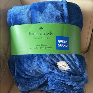 Kate Spade Blue Queen Blanket BNWT